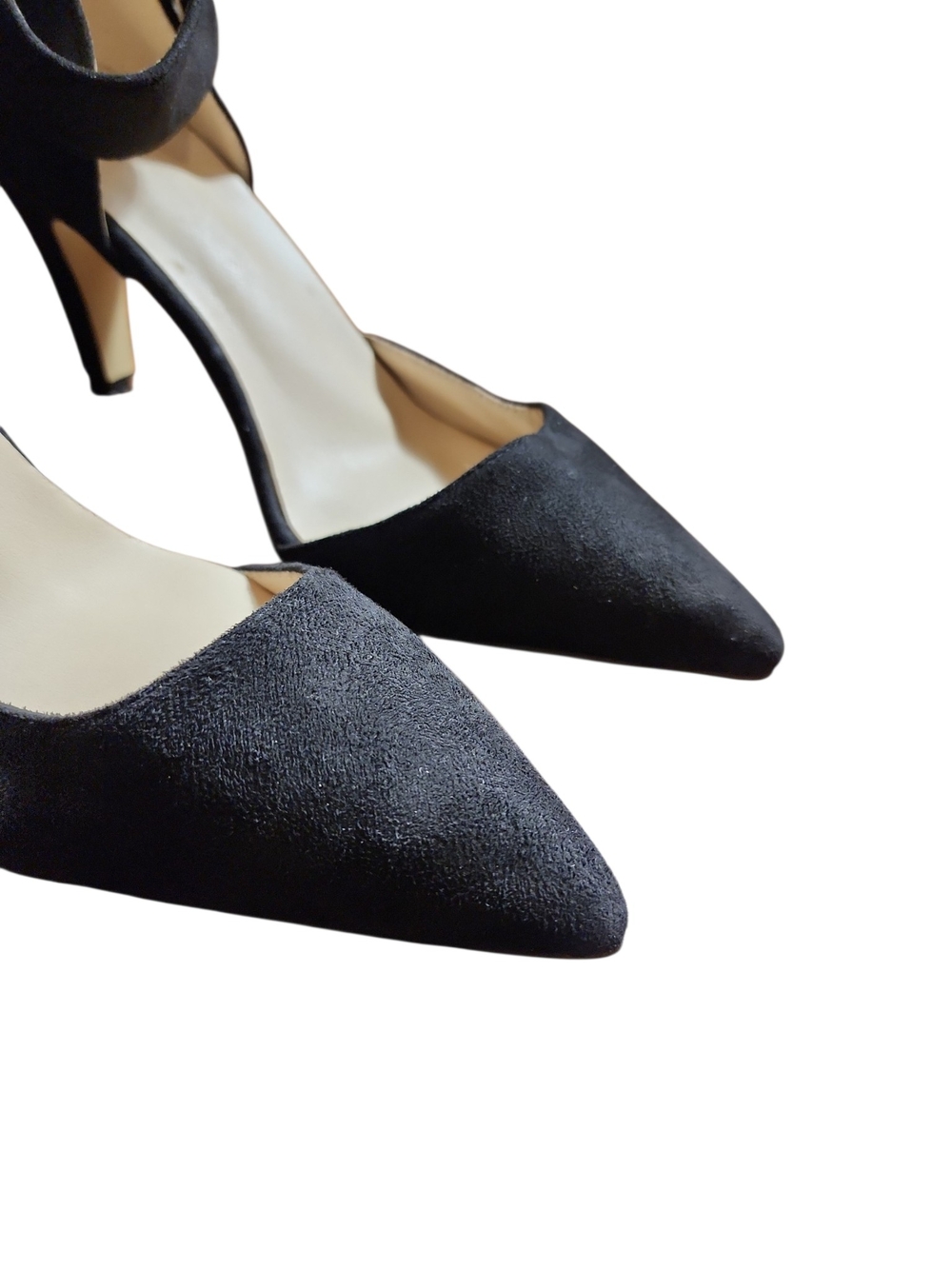 Polka Dot Scarf Bow Ankle Strap Pointed Toe Heels Pumps Sz 9 Retro Soft Grl Chic - Picture 4 of 7